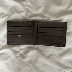 Hermes citizen twill compact card holder / wallet